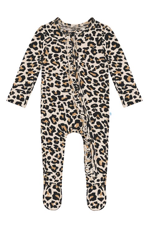 Lana Leopard Ruffle Footie (Baby)