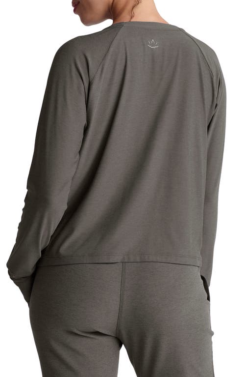 Shop Beyond Yoga Featherweight Long Sleeve T-shirt In True Gray Heather
