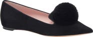 Kate Spade New York amour pompom pointed toe flat