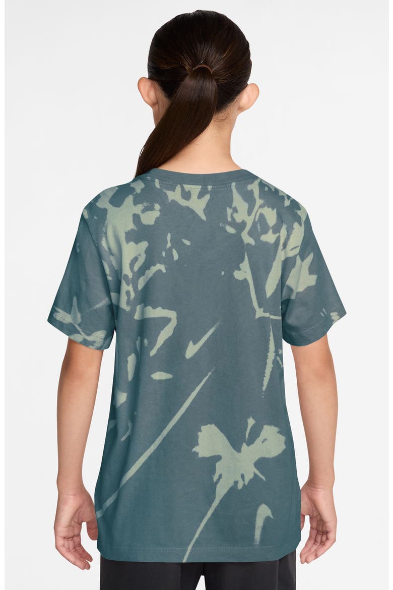 Kids' Sportswear Splatter Print Cotton T-Shirt, Alternate, color, MINERAL SLATE
