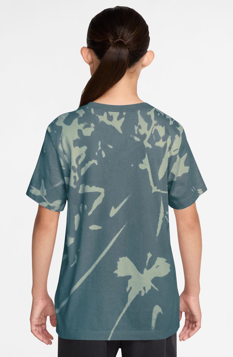 Nike Kids' Sportswear Splatter Print Cotton T-Shirt, Alternate, color, Mineral Slate