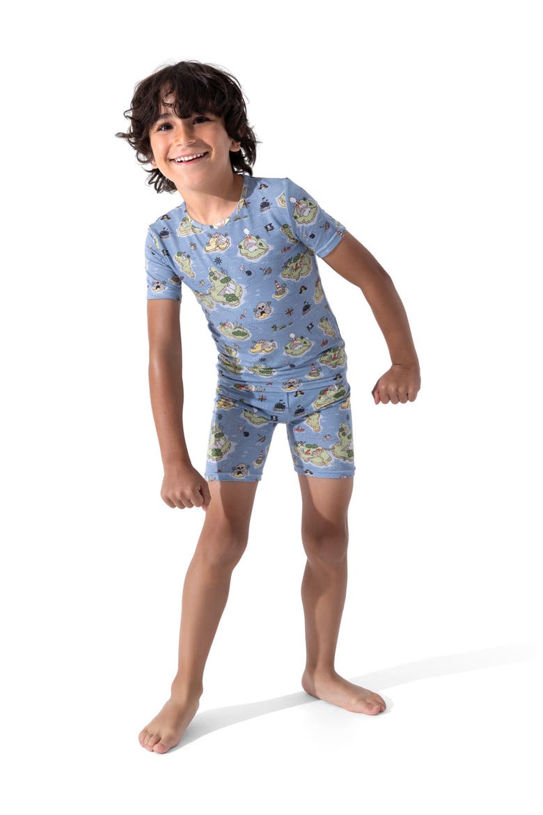 Pirate Cove Kids 2-Piece Short Sleeve & Shorts Pajama Set, Alternate, color, Pirate Cove