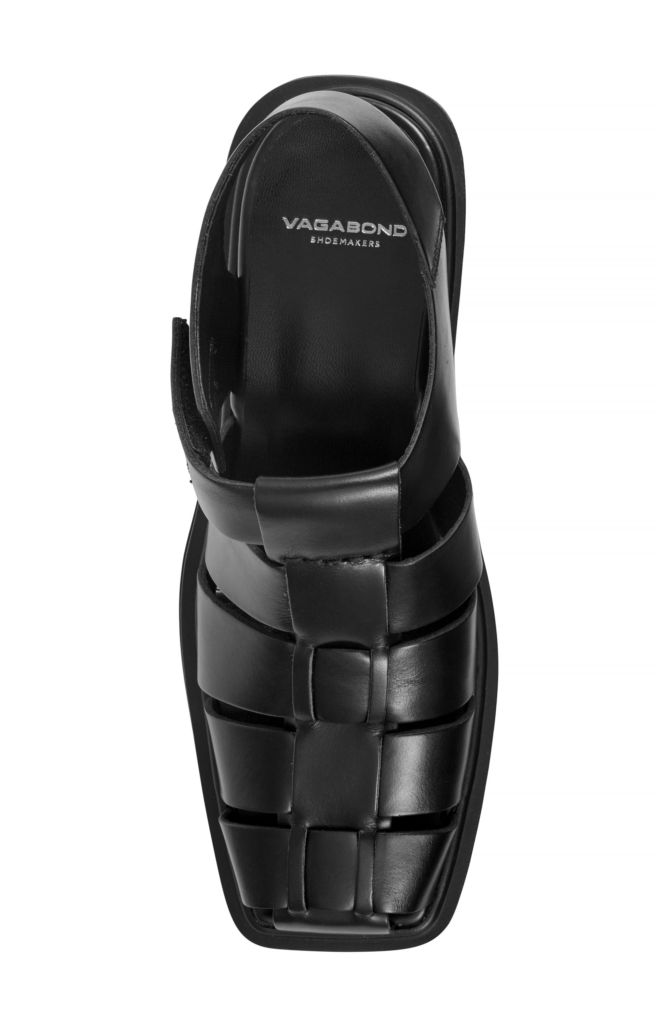 Eyra Fisherman Platform Sandal, Alternate, color, BLACK