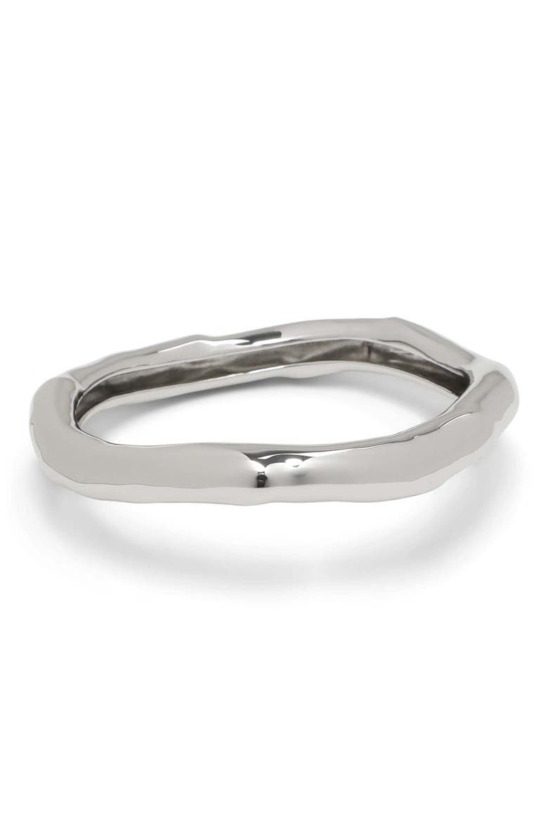 Molten Bangle Bracelet, Main, color, SILVER