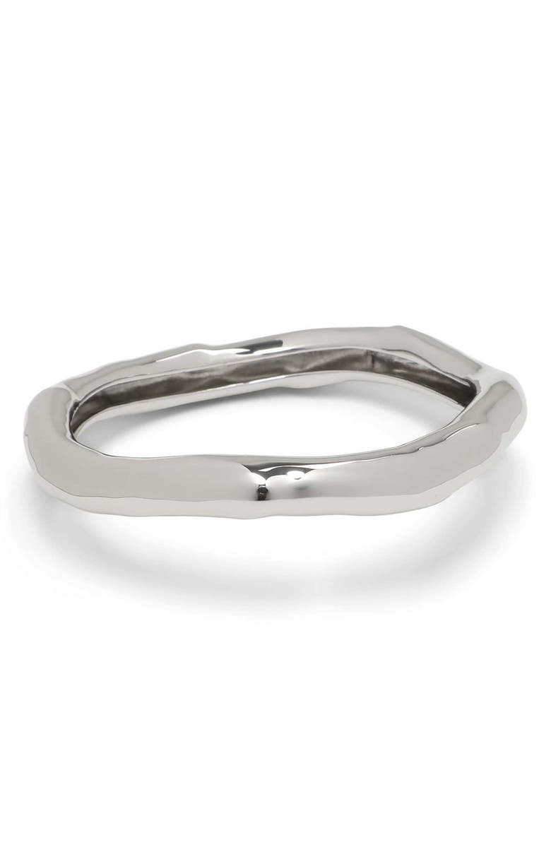 Alexis Bittar Molten Bangle Bracelet, Main, color, Silver