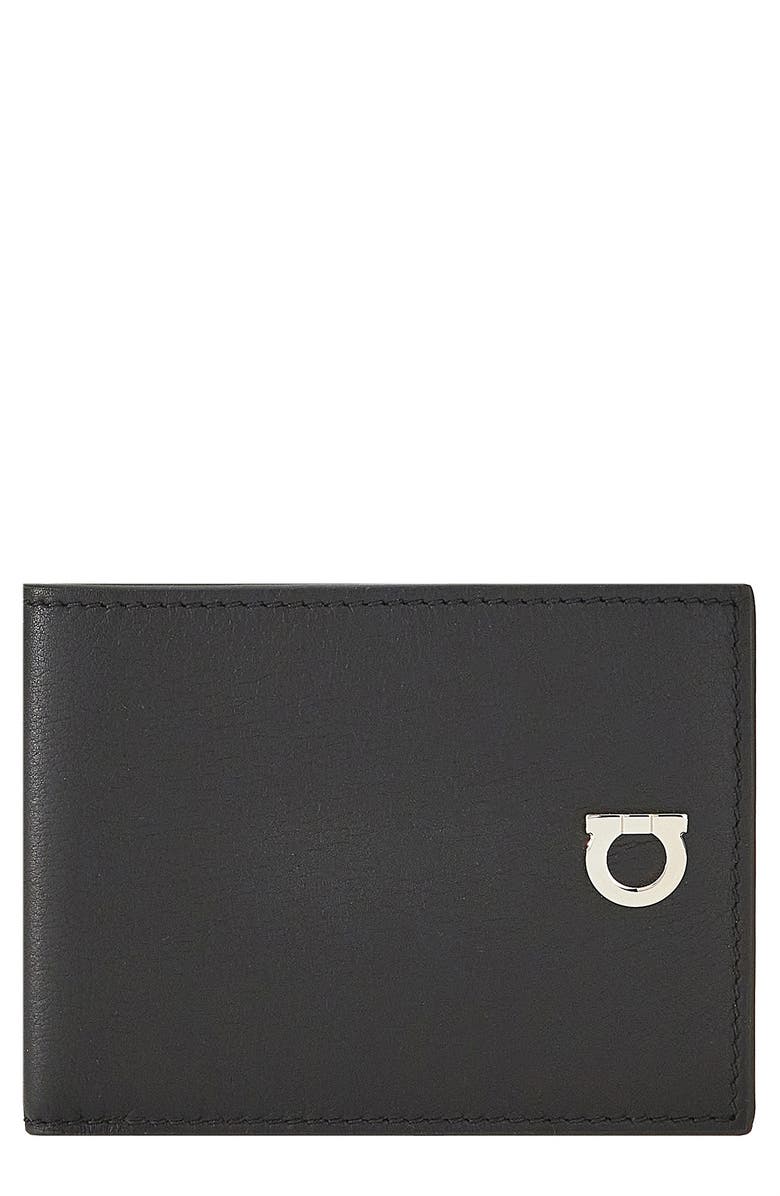 FERRAGAMO Salvatore Ferragamo Gancio Leather Bifold Wallet, Main, color, 