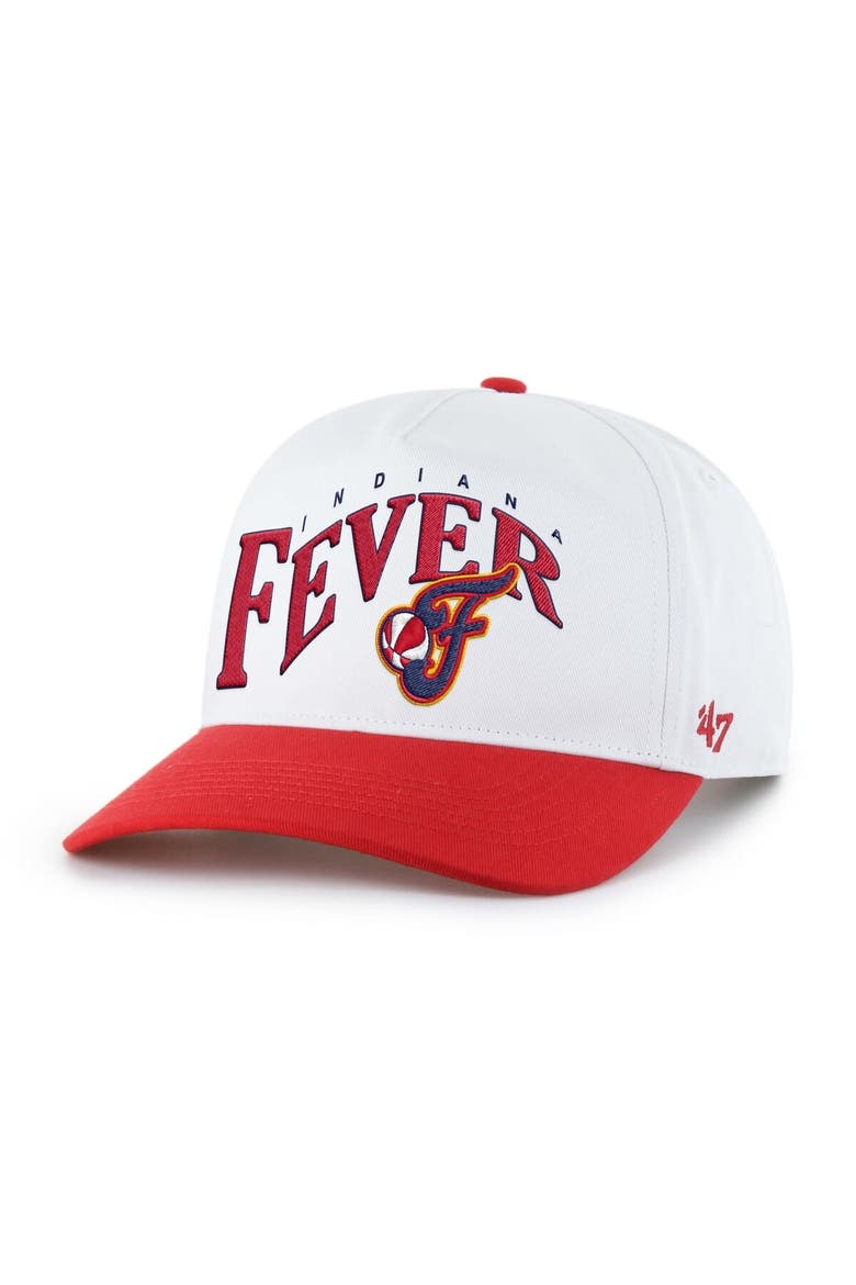 Unisex '47 White Indiana Fever Dom Wave Two-Tone Hitch Adjustable Hat, Main, color, White