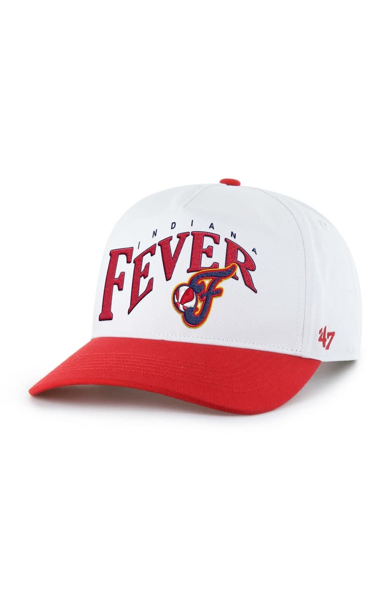 '47 Unisex '47 White Indiana Fever Dom Wave Two-Tone Hitch Adjustable Hat, Main, color, White