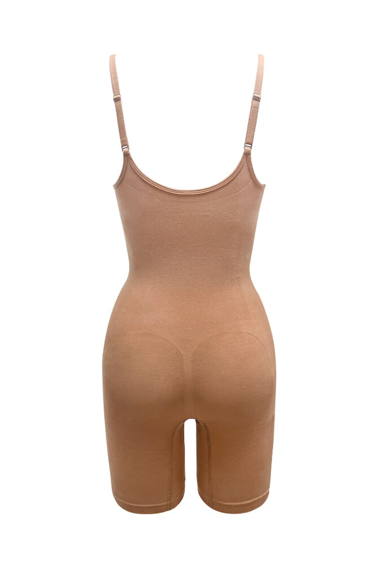Mid-Thigh Plant-Based Shapewear Bodysuit, Alternate, color, Medium Nude