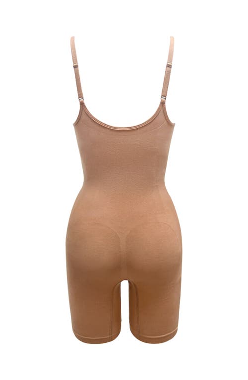 Proclaim Mid-thigh Plant-based Shapewear Bodysuit In Medium Nude