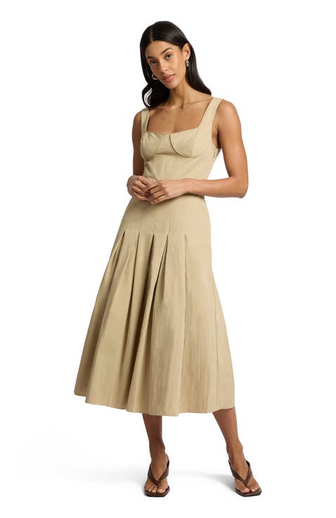 Sweetheart Pleated Dress