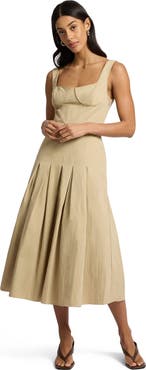 Onia Sweetheart Pleated Dress