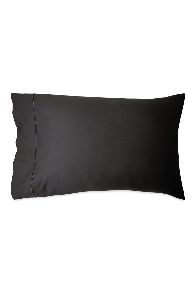 Indulgence Cotton & Silk Set of 2 Pillowcases, Main, color, BLACK