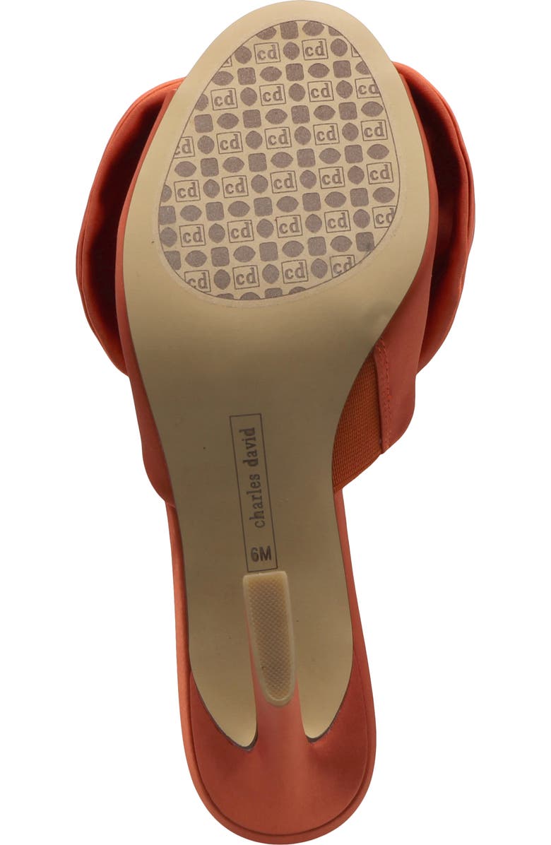 Charles David Kimchi Floral Satin Sandal, Alternate, color, Orange