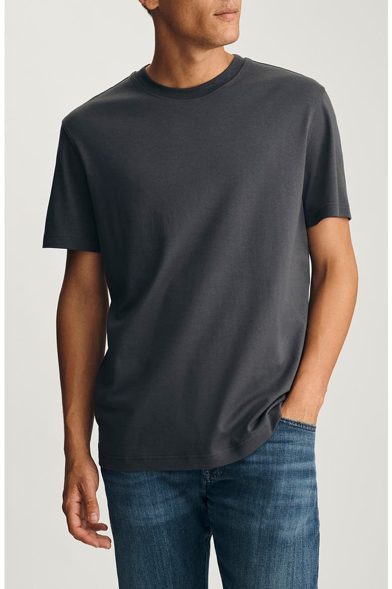 Short Sleeve Cotton & Modal T-Shirt, Main, color, ASPHALT