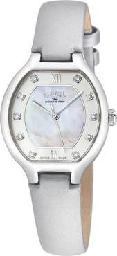 GEVRIL Lugano Swiss Diamond Bracelet Watch, 30mm x 36.2mm