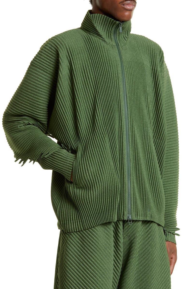 Homme Plissé Issey Miyake Serrate Pleated Jacket, Alternate, color,