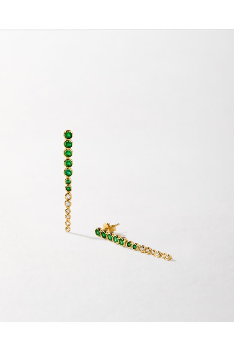 Serena Tennis Drop Earrings, Alternate, color, Green