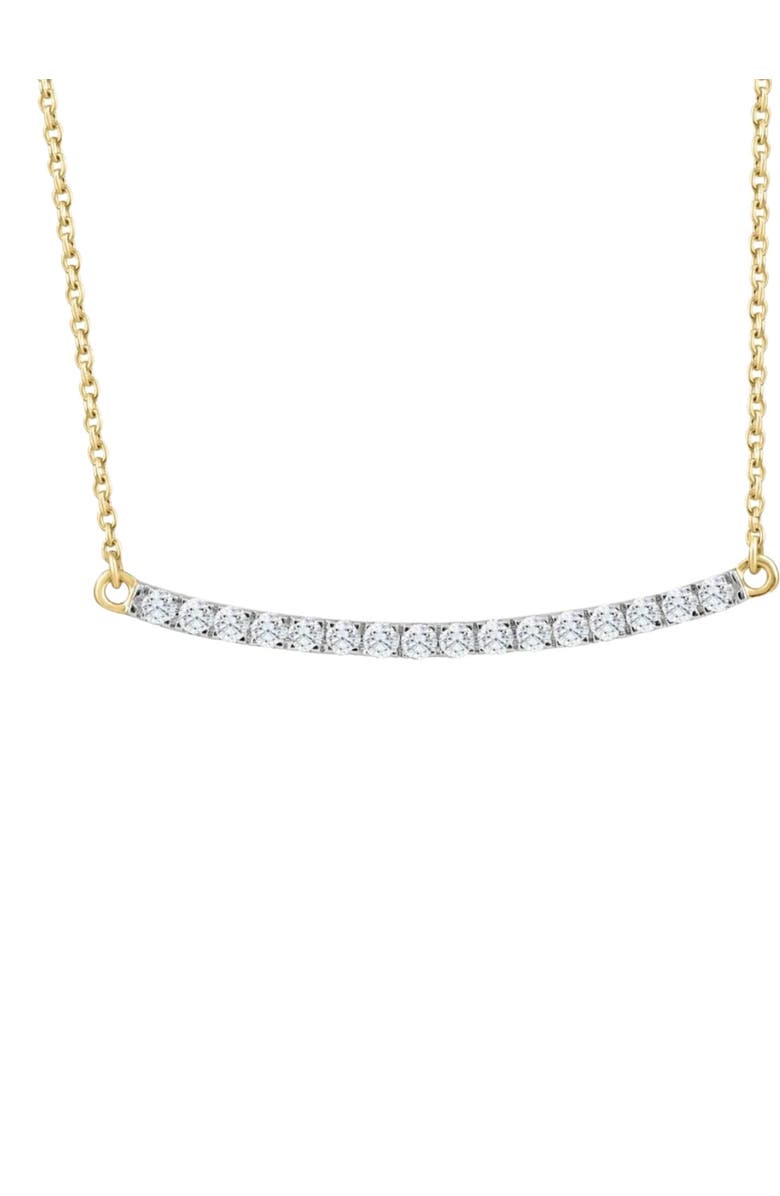 Bliss Diamond 1/3Ct Diamond Bar Pendant 10k Gold Necklace Lab Grown 1 1/3", Main, color, 10K Yellow Gold