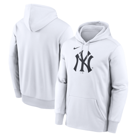 Men's Nike White New York Yankees Logo Club Hoodie