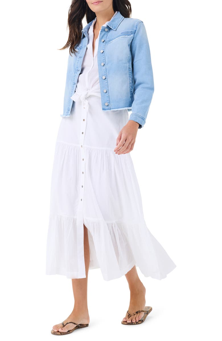 NIC+ZOE Fray Hem Denim Jacket, Alternate, color,