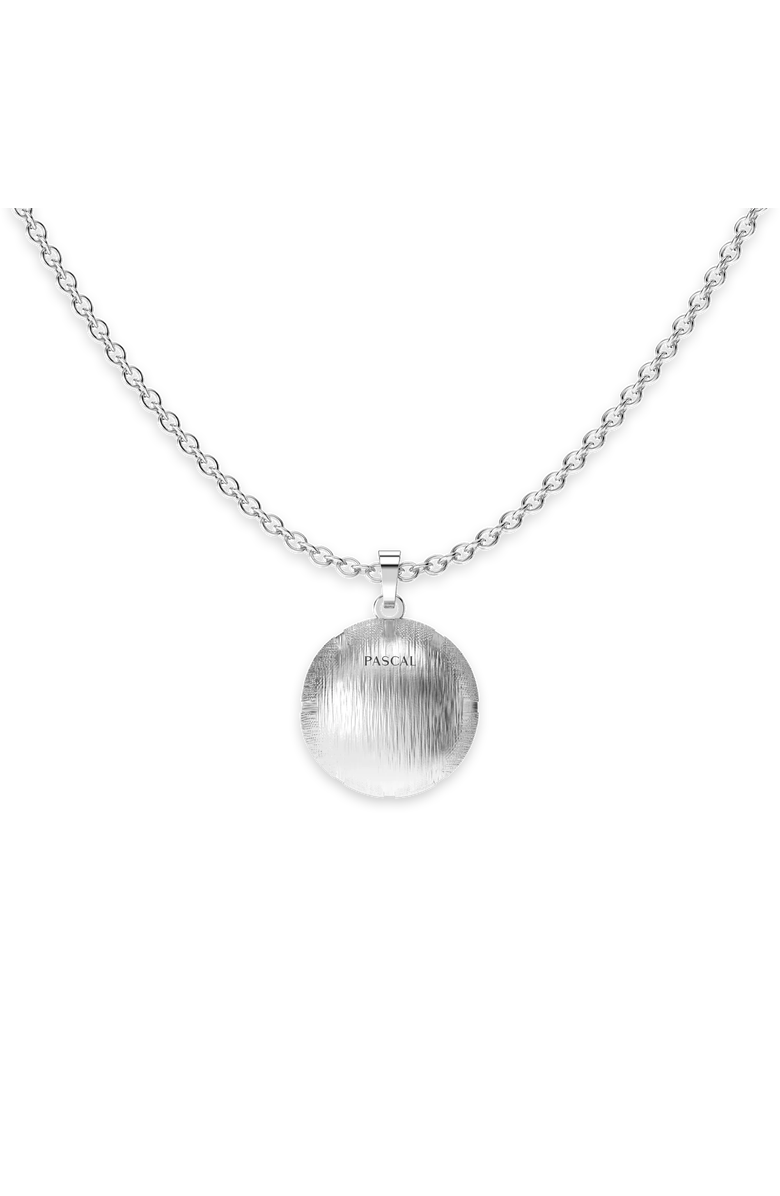 PASCAL The Basketball Leaking Ball Diamond Necklace, Alternate, color, Silver / Black Diamond