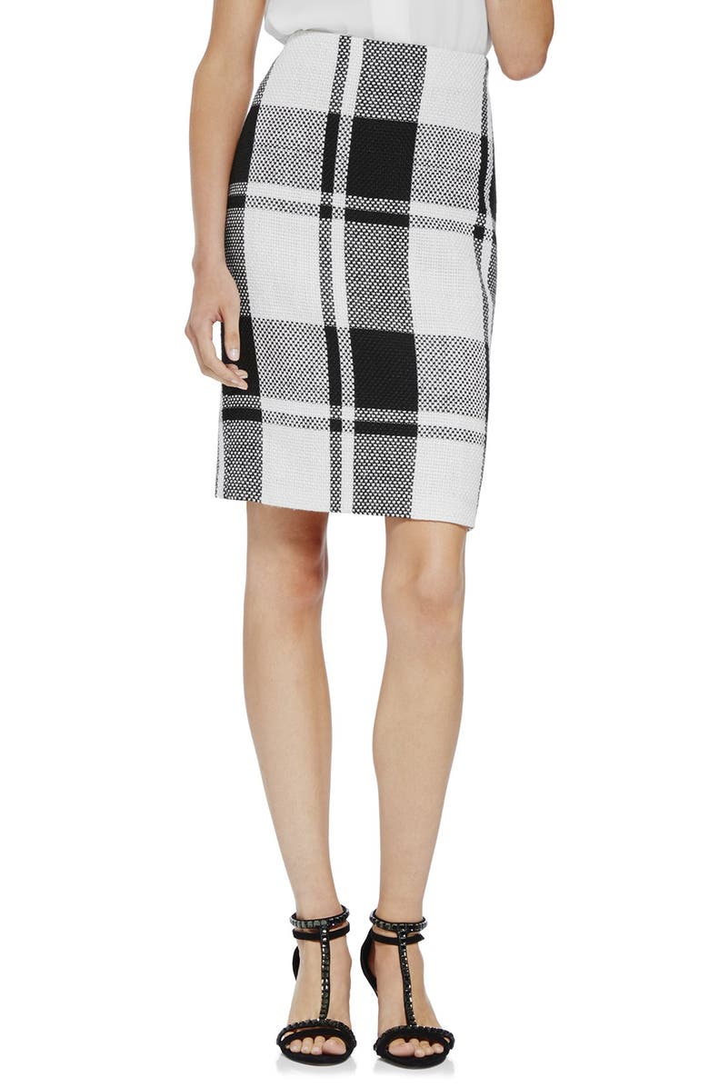Vince Camuto Plaid Pencil Skirt, Main, color, 