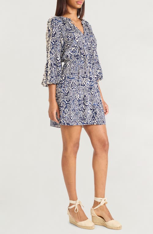 The Good Journey Patterned Minidress In Blue