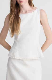 Boat Neck Denim Shell