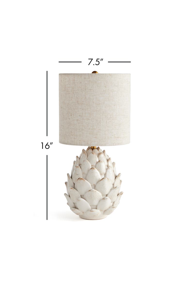 Declan Artichoke Lamp, Alternate, color, White