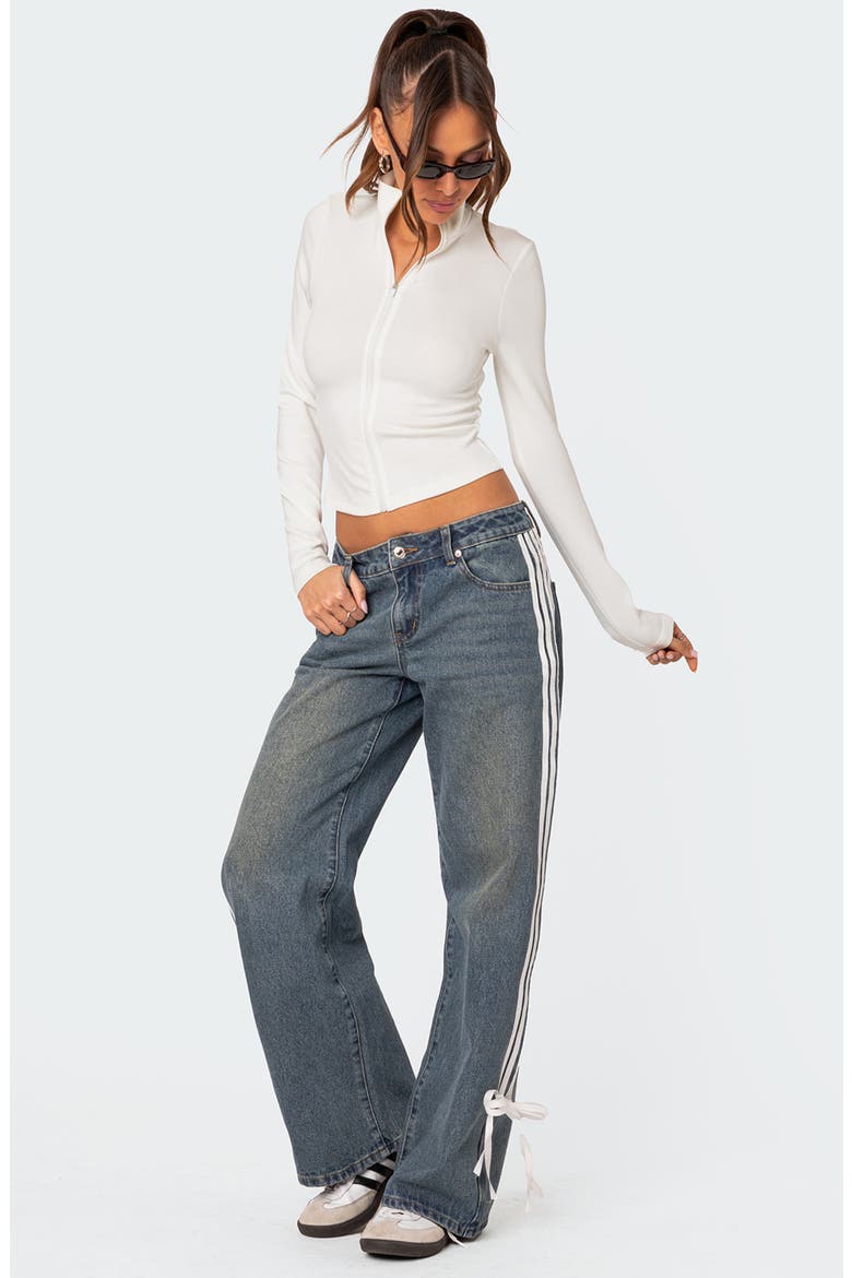 Tessa Crop Track Jacket, Alternate, color, WHITE