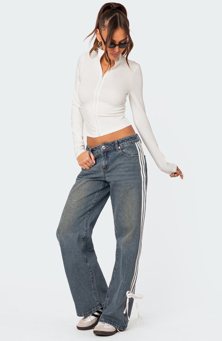 EDIKTED Tessa Crop Track Jacket, Alternate, color, 