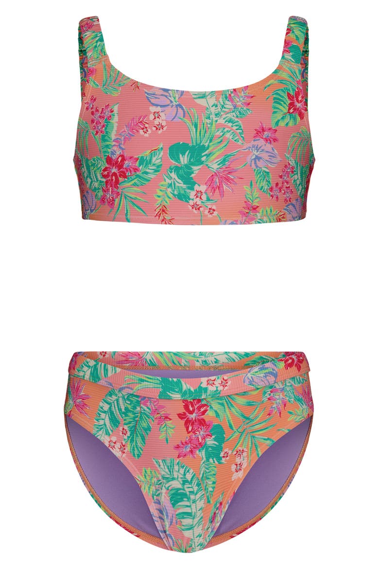 Kids' Coastal Breeze Two-Piece Swimsuit, Main, color, PEACH PINK