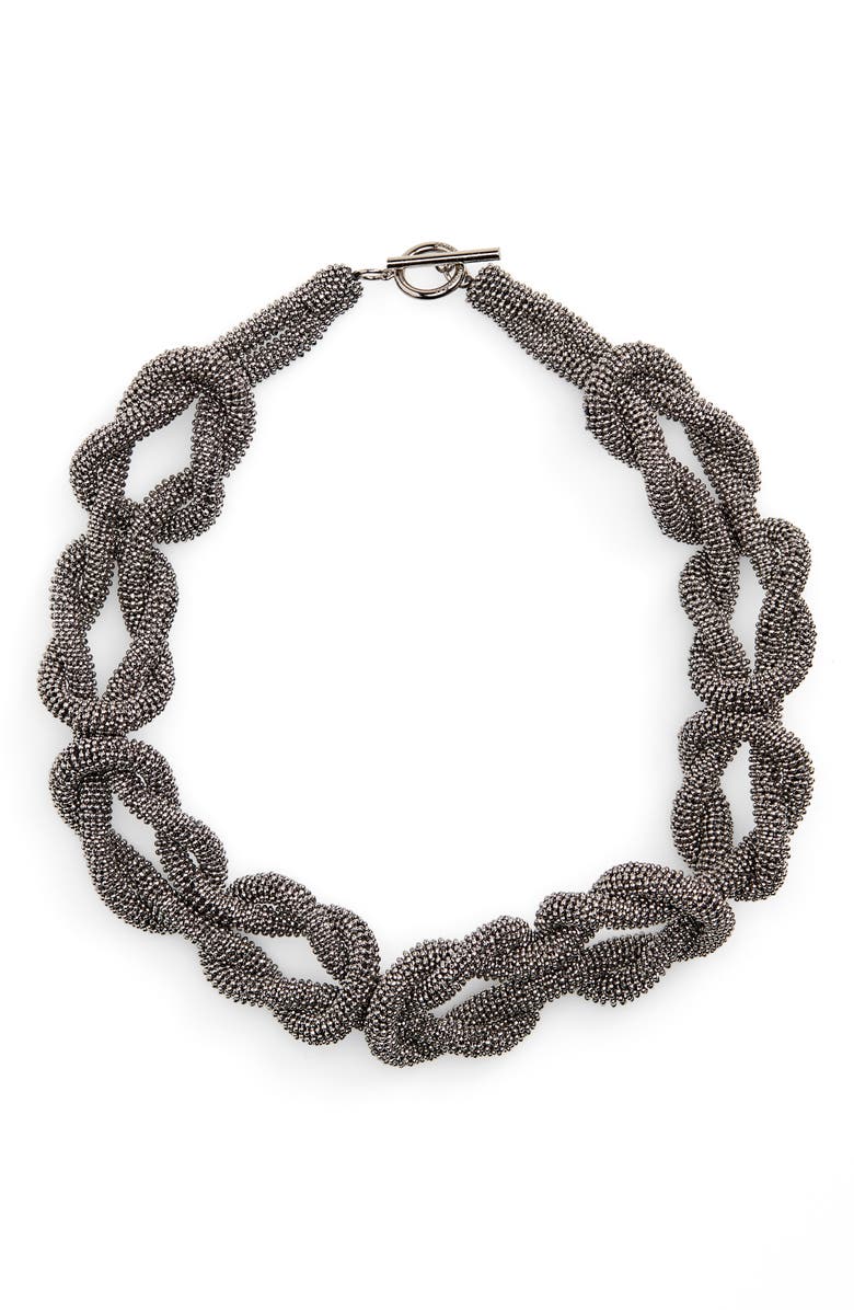Brunello Cucinelli Monili Braided Collar Necklace, Main, color,