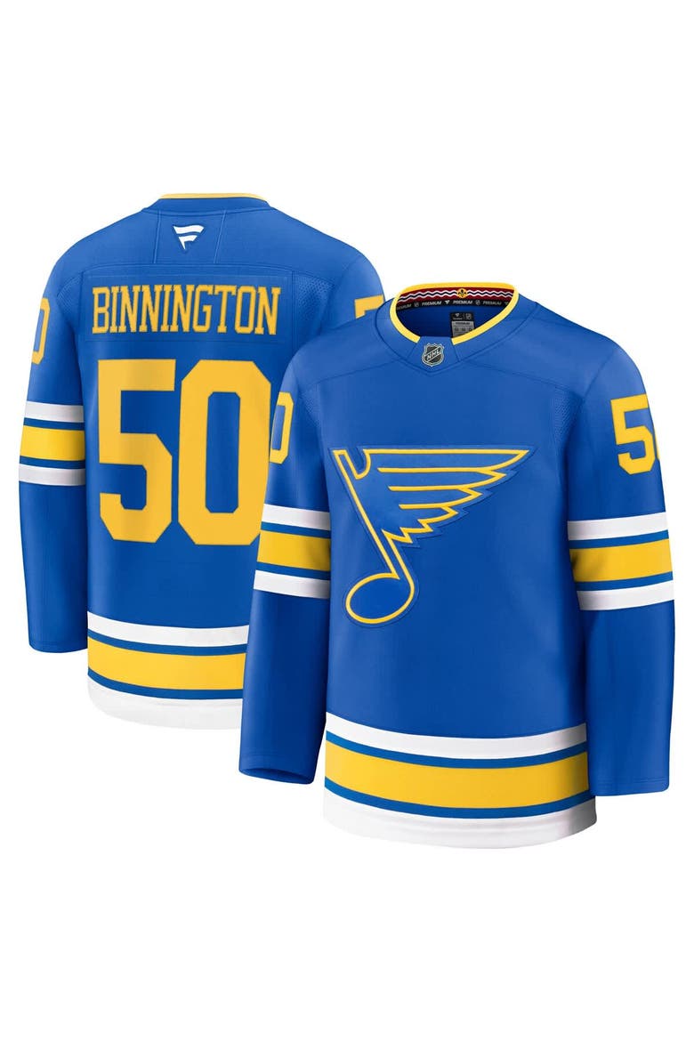 Men's Fanatics Jordan Binnington Blue St. Louis Blues Home Premium Player Jersey, Main, color, Blue
