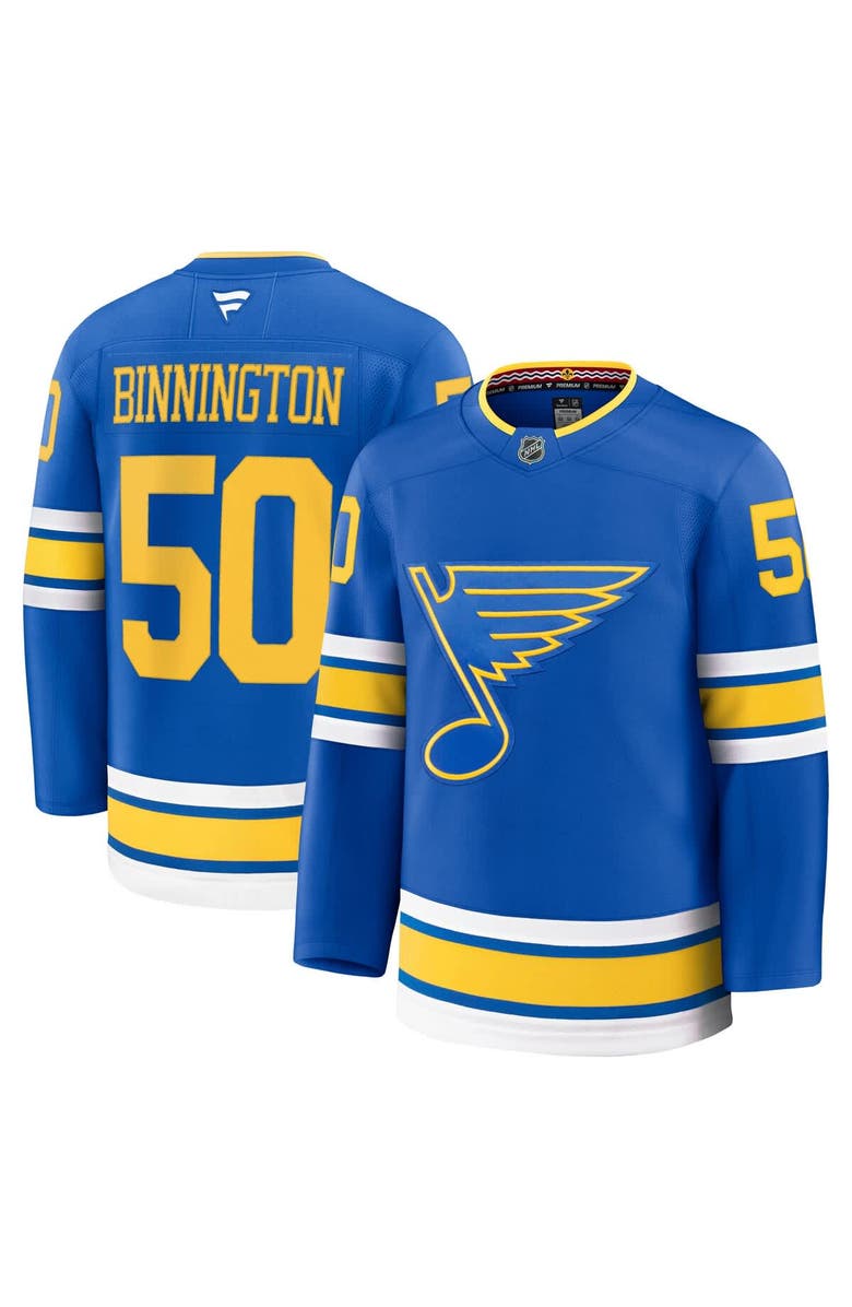FANATICS Men's Fanatics Jordan Binnington Blue St. Louis Blues Home Premium Player Jersey, Main, color, Blue