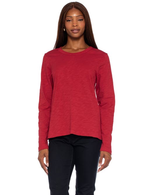 Wilt Clothing Baby Fit Long Sleeve Shrunken Crew Top In Red