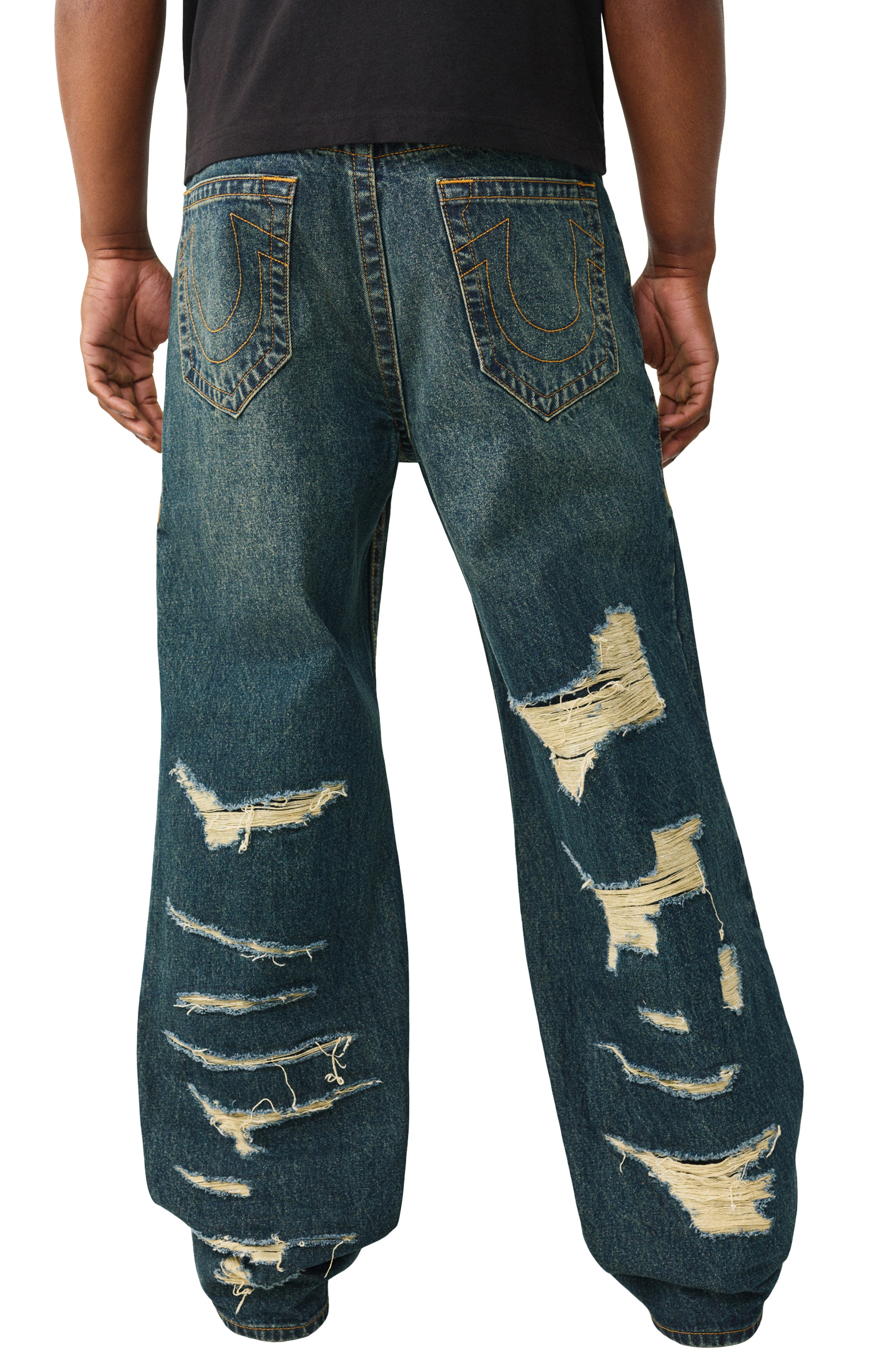 Vinny Destroyed Distressed Wide Leg Jeans - image 2