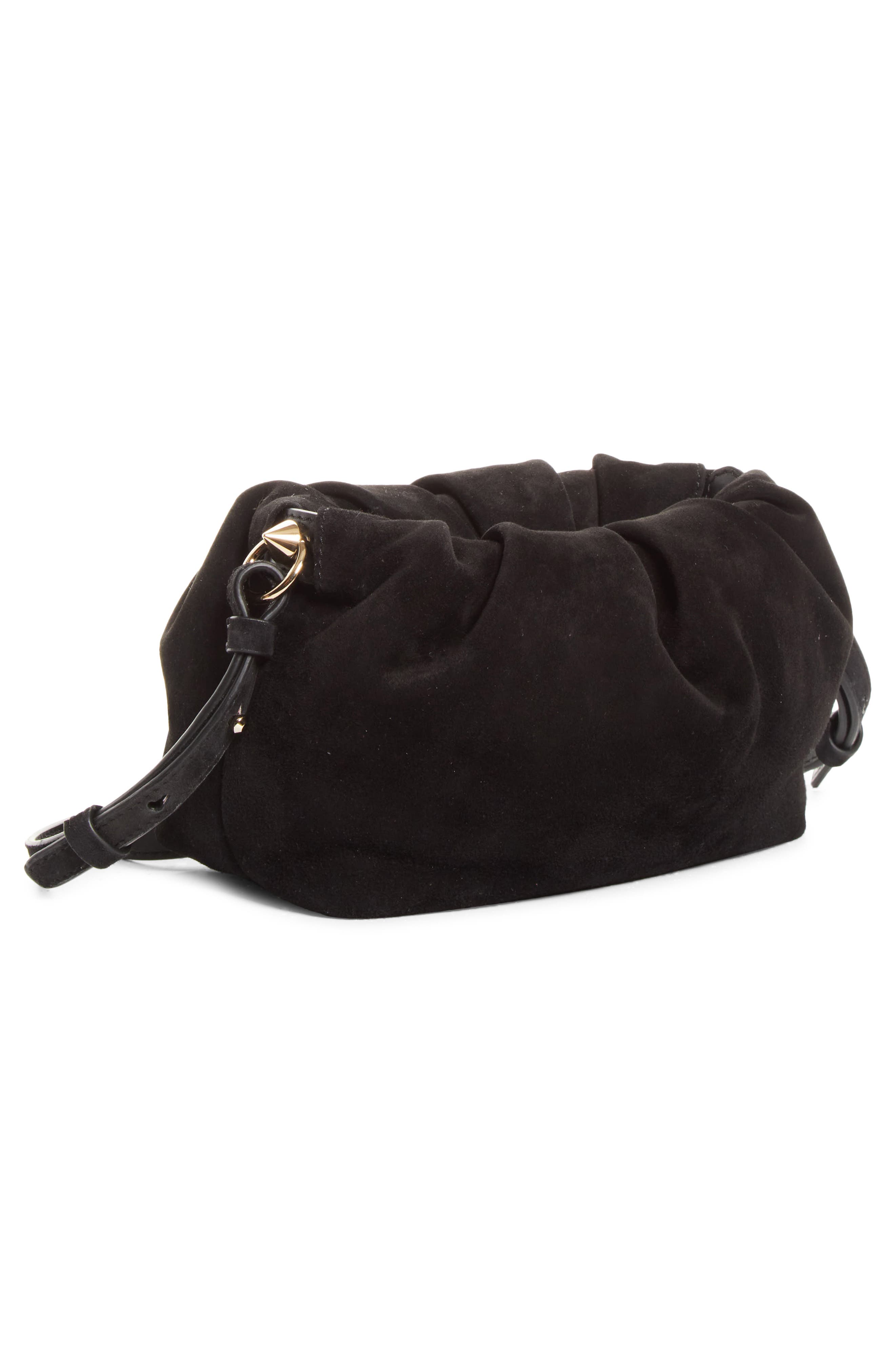 Mini Eva Suede Crossbody Bag, Alternate, color, BK01 BLACK