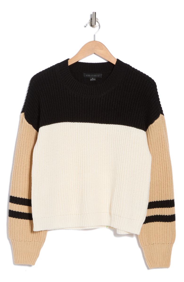 Sanctuary Bradley Colorblock Sweater, Alternate, color, 