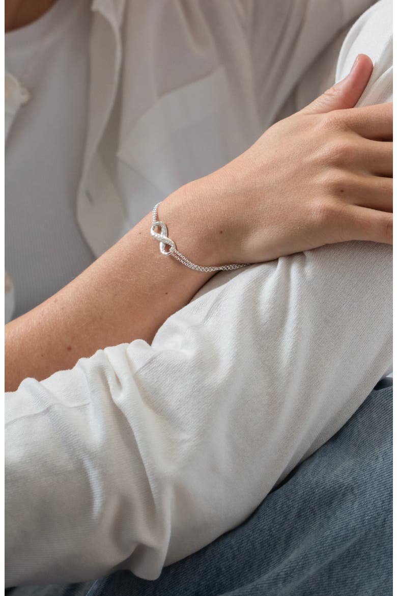 Entwined Infinity Bracelet, Alternate, color, Sterling Silver