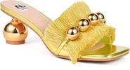 NINETY UNION Miami Fringed Orb Heel Slide Sandal