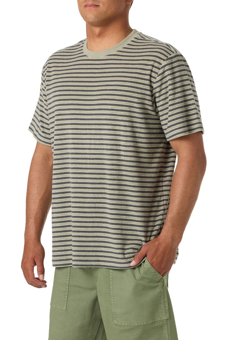 Frontiers Stripe Terry Cloth T-Shirt, Alternate, color, SEAGRASS