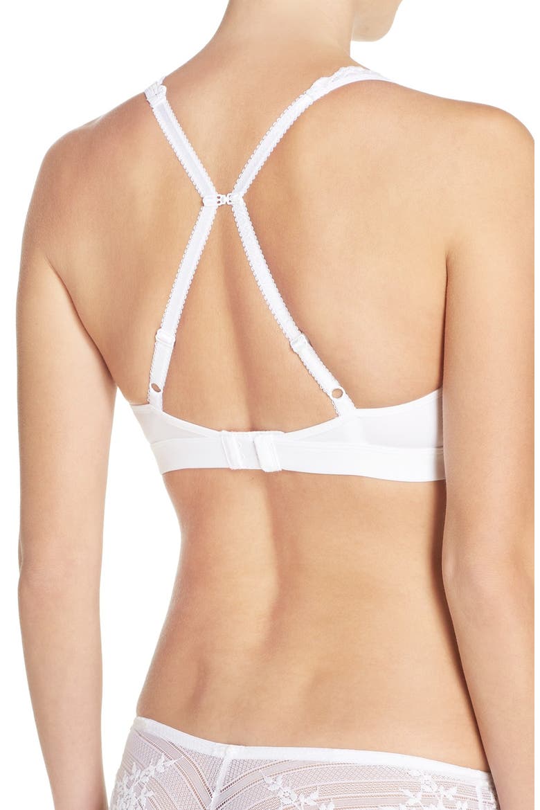 Embrace Lace® Wire Free Bralette, Alternate, color, DELICIOUS WHITE