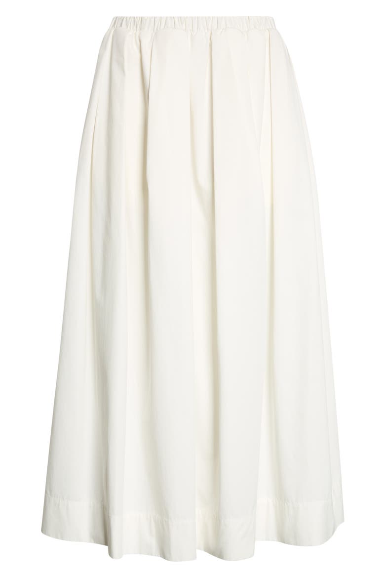 Isolde Pleated Starched Organic Cotton Poplin Maxi Skirt, Alternate, color, IVORY