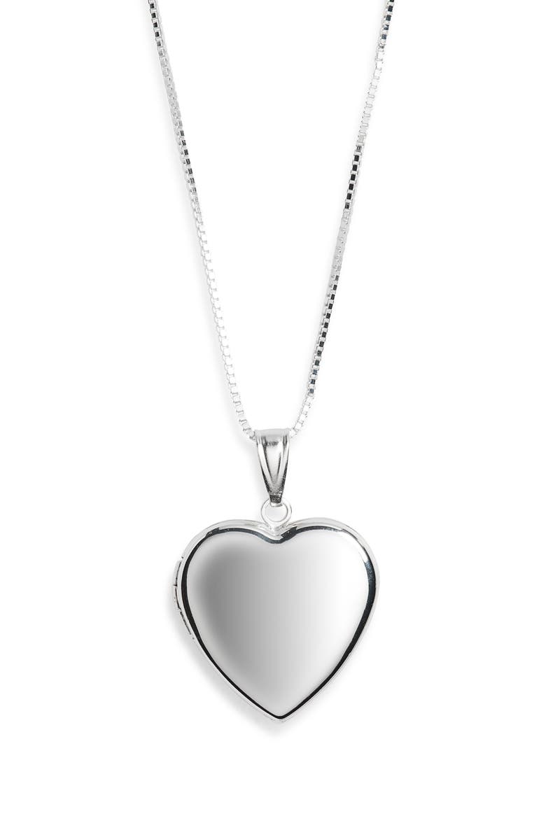 Argento Vivo Sterling Silver Heart Locket Necklace, Main, color,