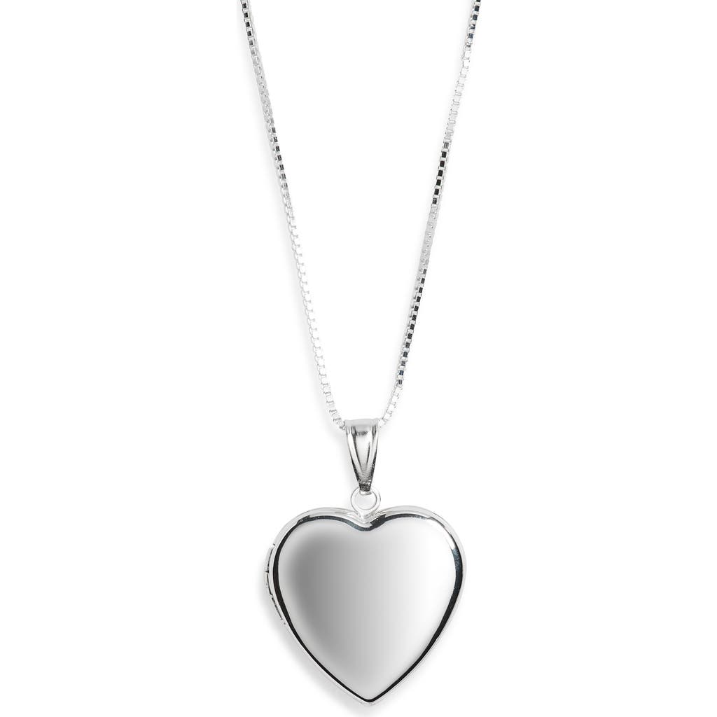 Argento Vivo Sterling Silver Heart Locket Necklace In Silver