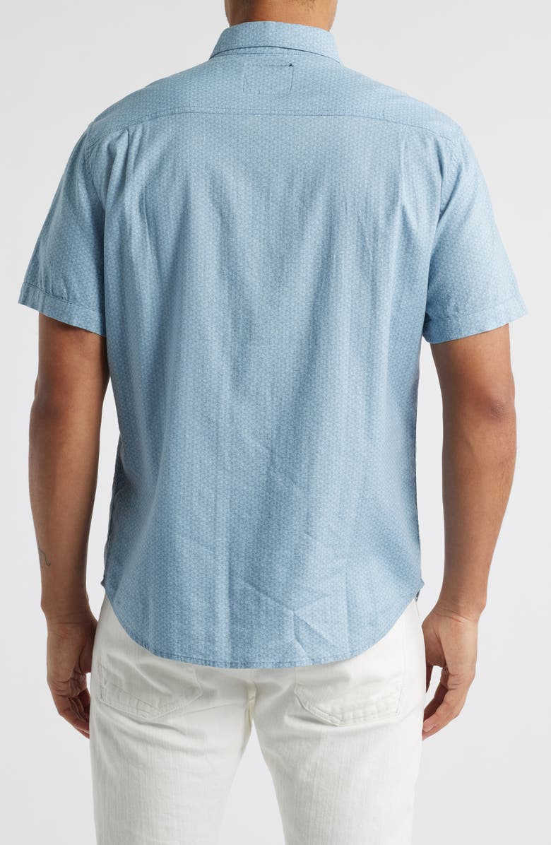 Rails Carson Short Sleeve Stretch Linen Blend Button-Up Shirt, Alternate, color, Star Burst Ripple