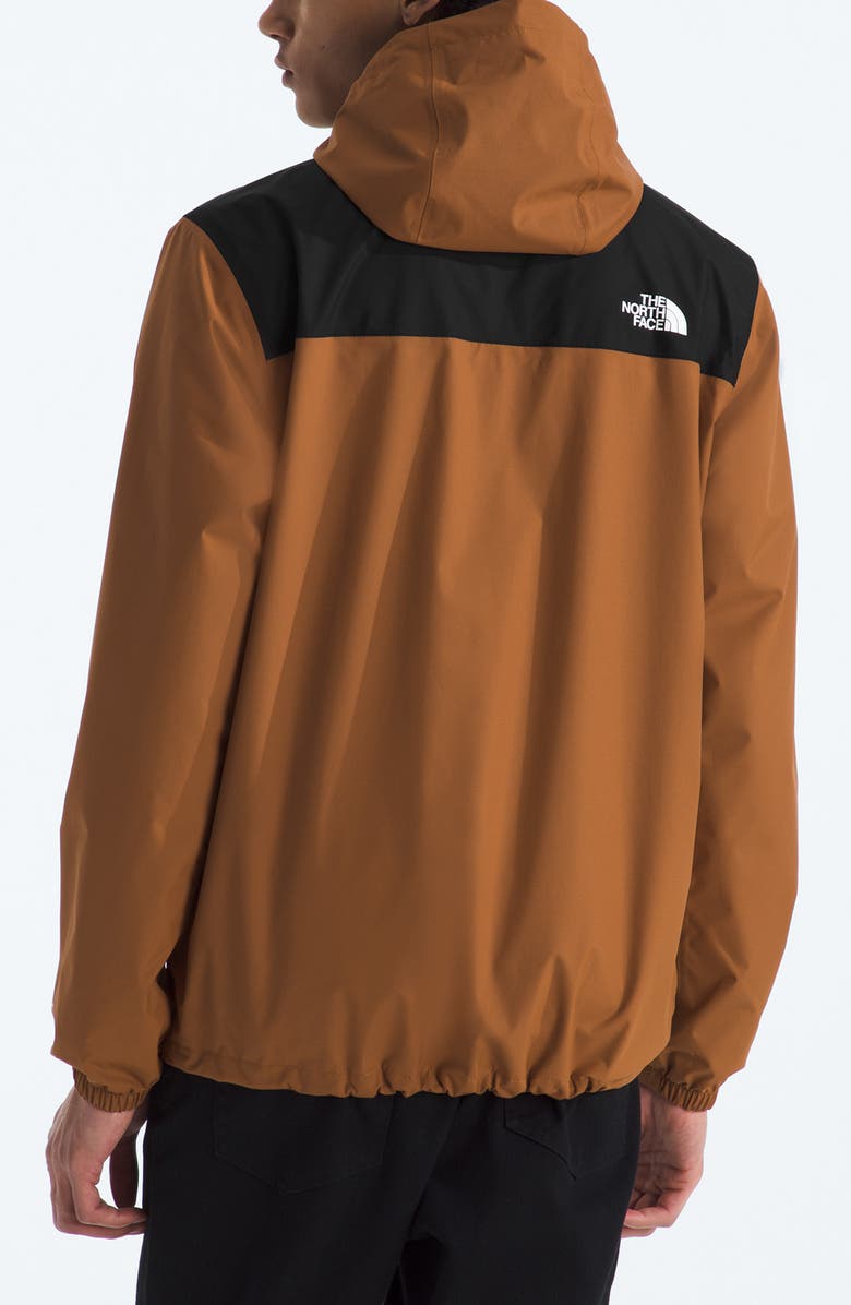 The North Face Antora Waterproof Jacket, Alternate, color, Burnt Umber/ Tnf Black