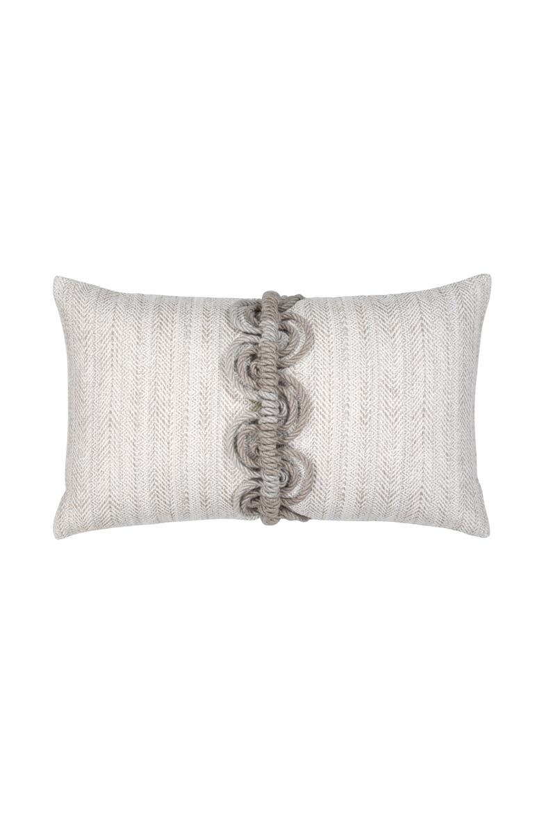 Dressage Pebble Hand Macrame Indoor & Outdoor Woven Accent Pillow, Main, color, Pebble